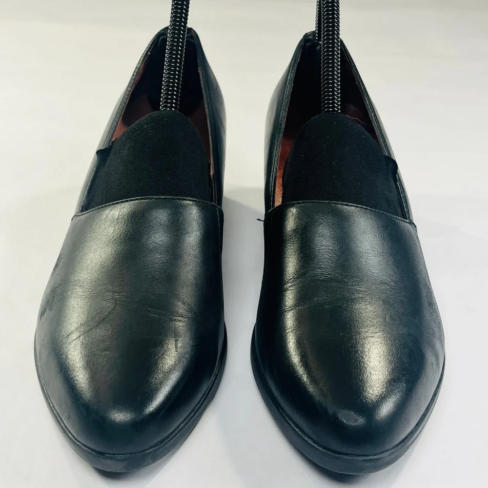 Dansko Shanda Shoes Womens 38/7.5-8‎ Black Leather Waterproof Wedge Heel Comfort - Picture 11 of 12